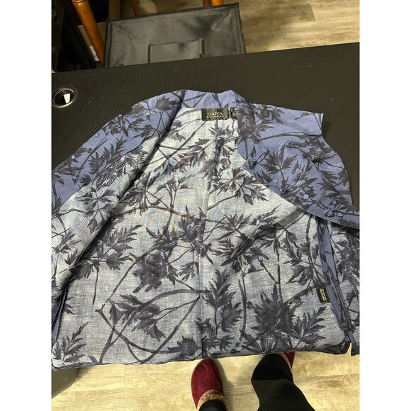 Vintage Linen Silk Tank Button Front Size 6 Grandmas Boho Blue Dana Buchman - Picture 6 of 11